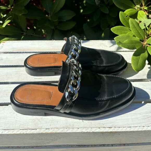 Givency Leather Chain-Link Accents Mules - Size 40 - Picture 4 of 6